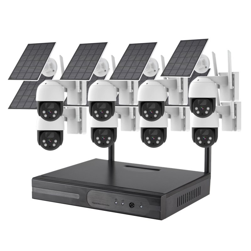 4MP 10ch PIR Two Way Audio Solar WiFi Security Surveillance IP Camera System with Batteries