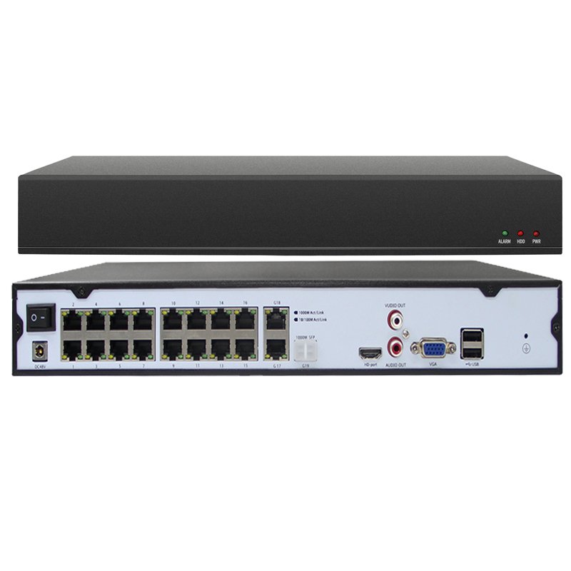 Two way audio 16 channel 4K CCTV POE NVR Kit 8MP network turret metal dome camera surveillance system colorful night vision