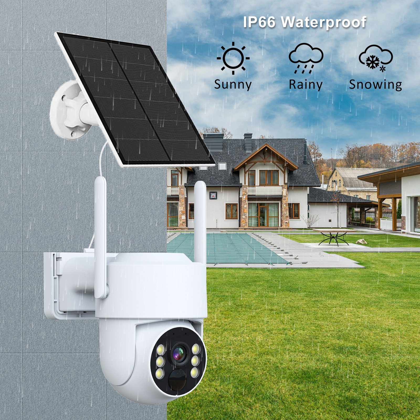 Tuya Smart Super-stable Version Solar 4G Camera 4MP Surveillance Camera wtaterproof for outdoor