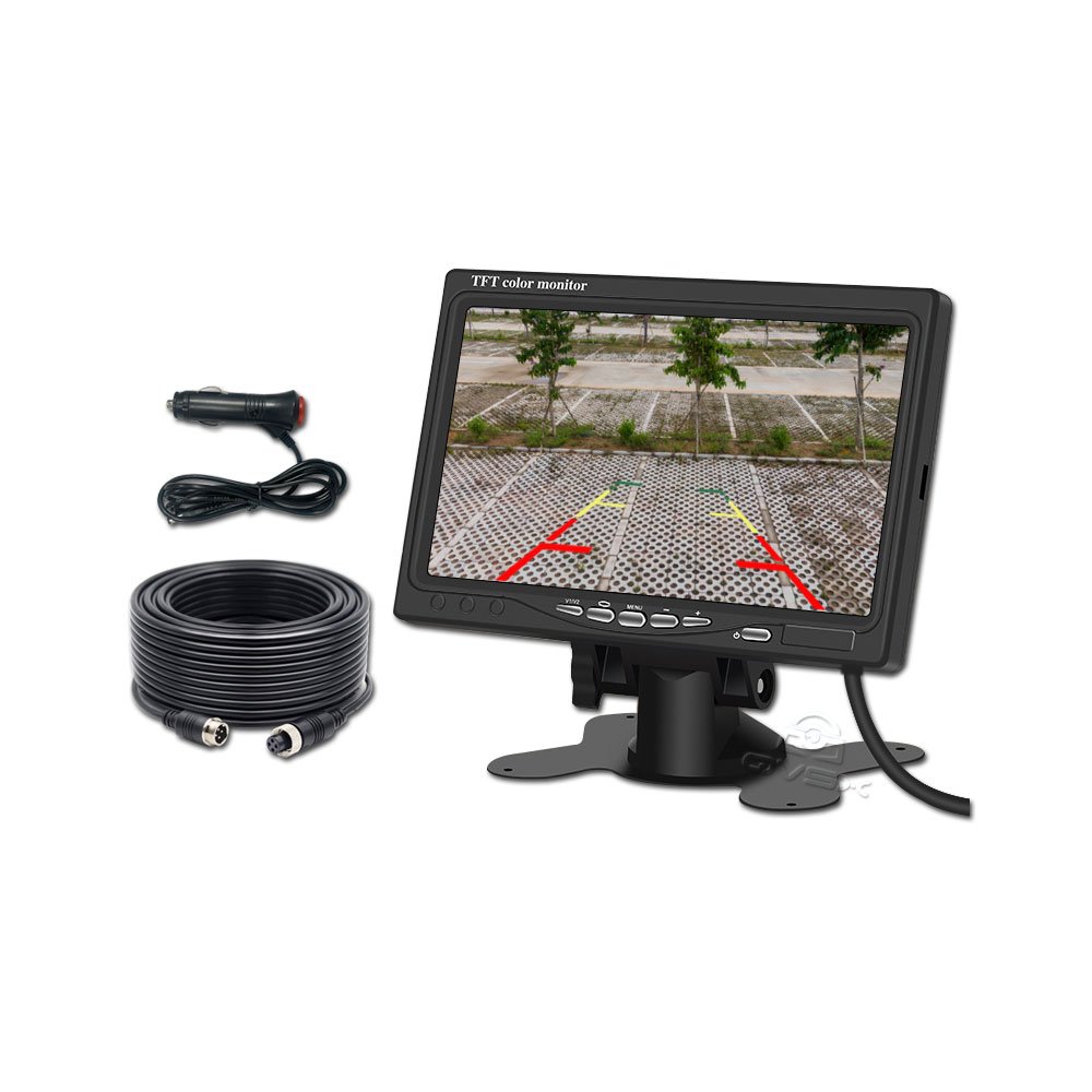 7-Inch Car CCTV System with Front and Rear View Security Surveillance Dash Camera Backup Blind Spot Reversing Aid Monitor