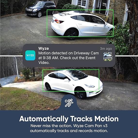 Wakiya Outdoor Wi-Fi Camera 1080p Pan/Tilt/Zoom Motion Tracking Color Night Vision 2-Way Audio Works Alexa Google Home CMOS