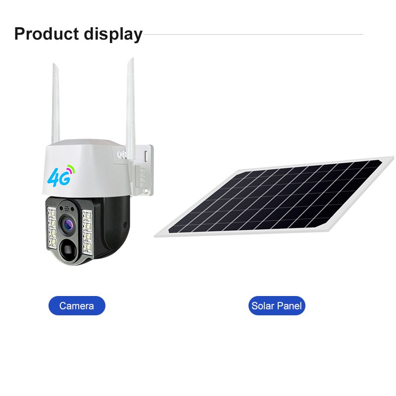Outdoor Waterproof IP66 Wireless 2MP HD WiFi/4G PTZ Solar Camera