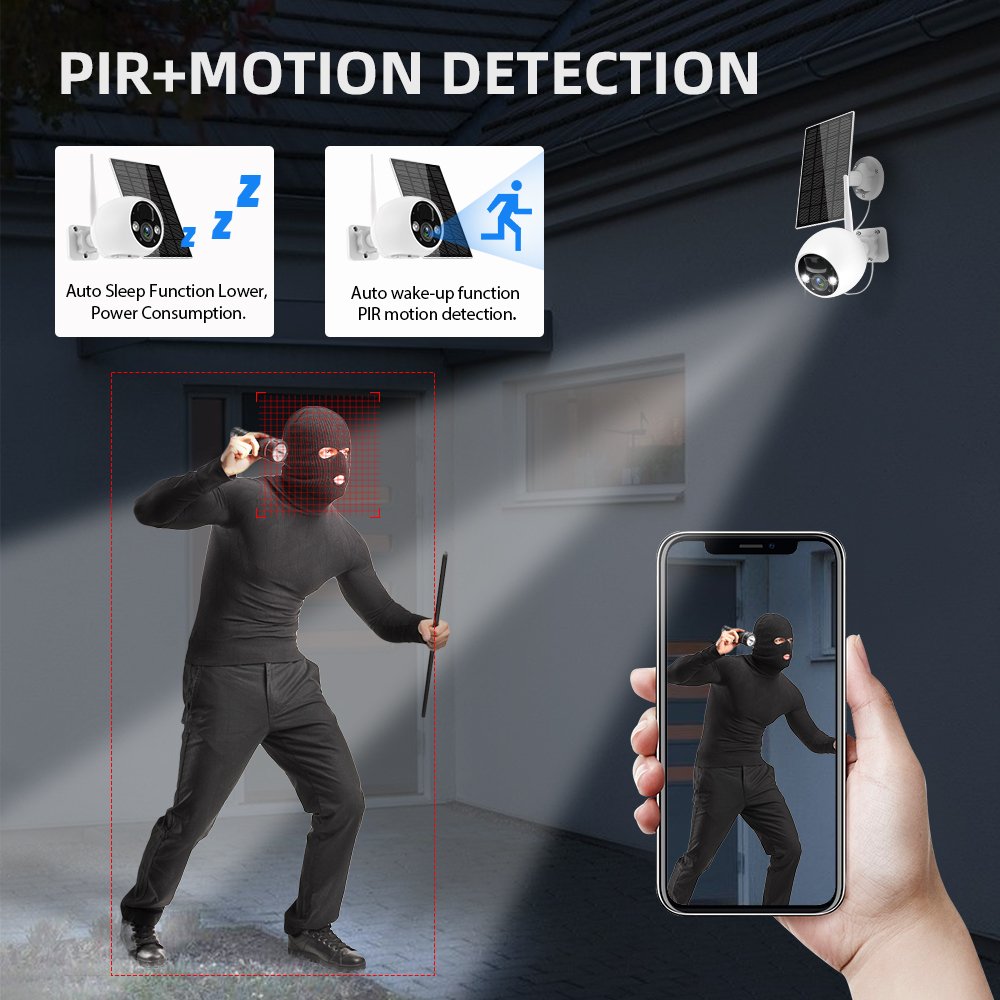 WESECUU outdoor wifi system cctv system cameras de seguridad PIR Battery camera KIT security camera outdoor