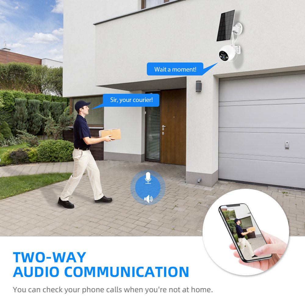 WESECUU outdoor wifi system cctv system cameras de seguridad PIR Battery camera KIT security camera outdoor