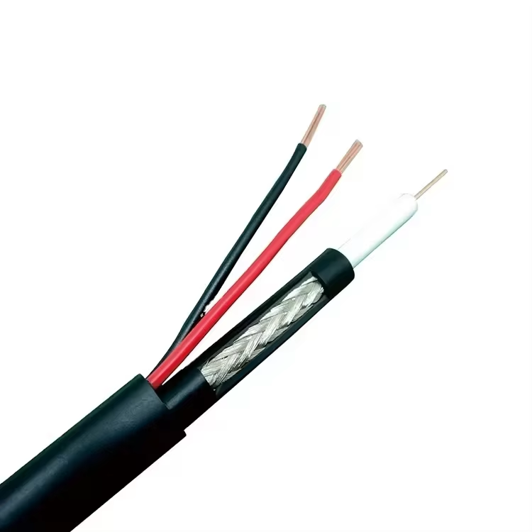 OEM Manufacturer CCTV RG59 Power 2C Siamese Coaxial Cable Siamese Cable For CCTV System