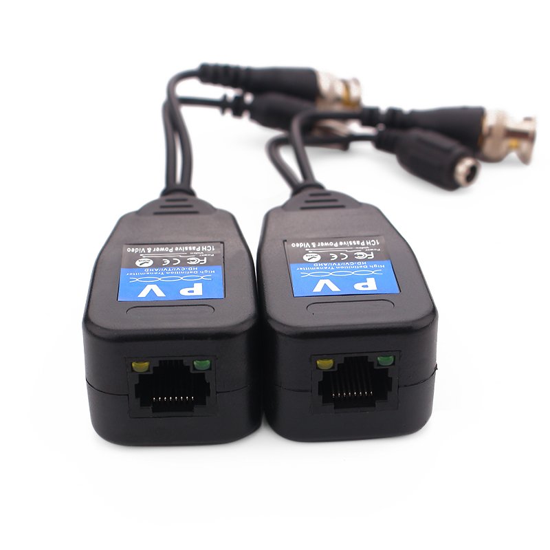 UTP-Video-Balun-AHD-HCVI-HDTVI CCTV RJ45 HDTVI HDCVI AHD CVBS For Camera HD CVITVIAHD 4k Power Video Balun