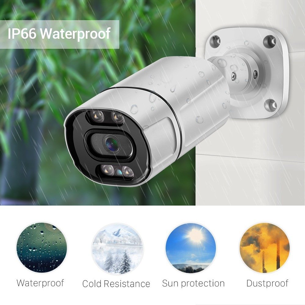 4K Security Camera System Poe IP Camera Outdoor Home Video Surveillance Camera Set 4CH Wired CCTV Security System