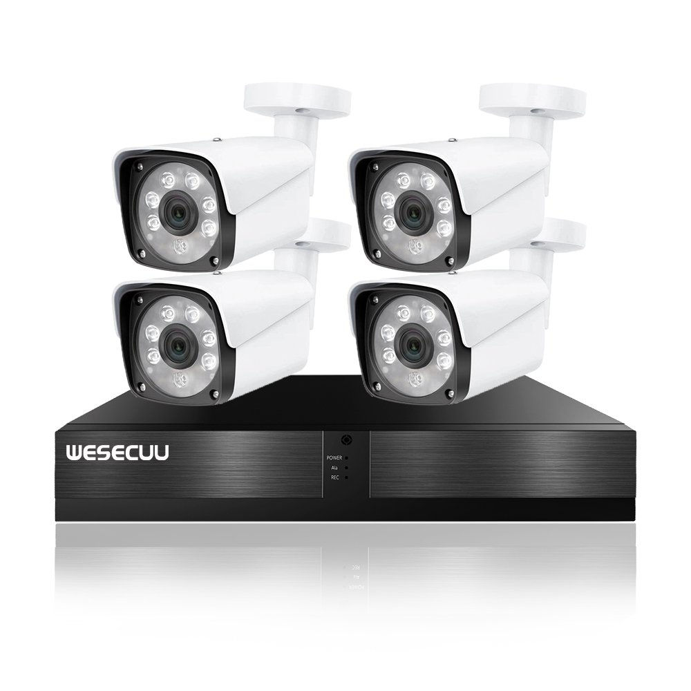 WESECUU home AI 4CH POE security systems video surveillance poe system CCTV security camera set for home outdoor