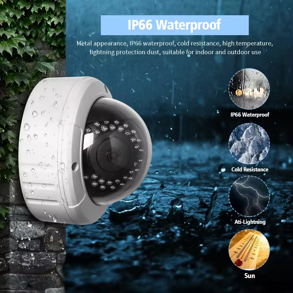 Camara Varifocal Network 8 Channel 3MP5MP Dome Security Video Camera Surveillance Camera System POE Camera Audio Mic Dome CCTV