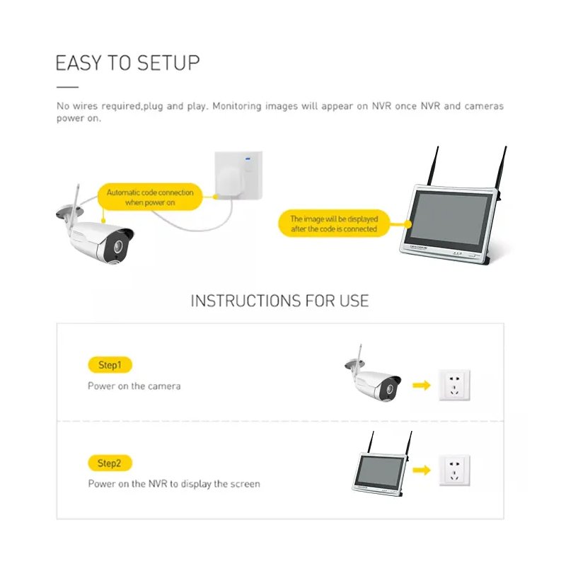Wireless Security System 8ch NVR 8 Camera nvr camera system 8ch 5mp nvr poe security ip camera system