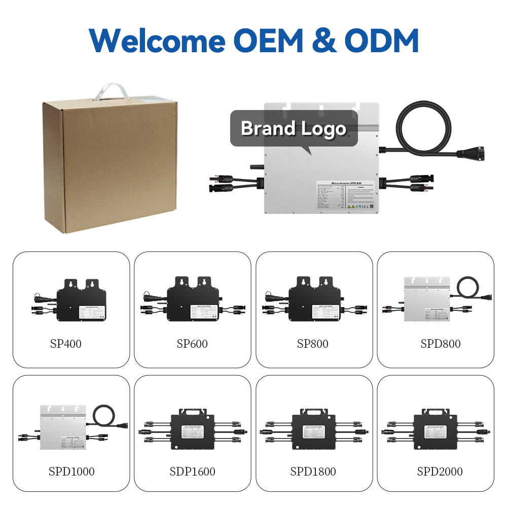 SPD 1600 Micro onduleur 1600W Solaire 4*MPPT Grid Tie Converter Avec Systeme De Surveillance WiFi Micro Inverter 1600 Watt
