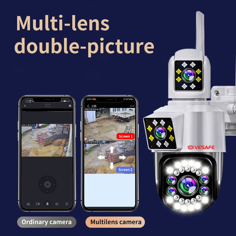 Vesafe 2k hd 4g Night Vision Wifi Surveillance Human Motion Tracking Ptz Outdoor Wireless Home Camera Security System