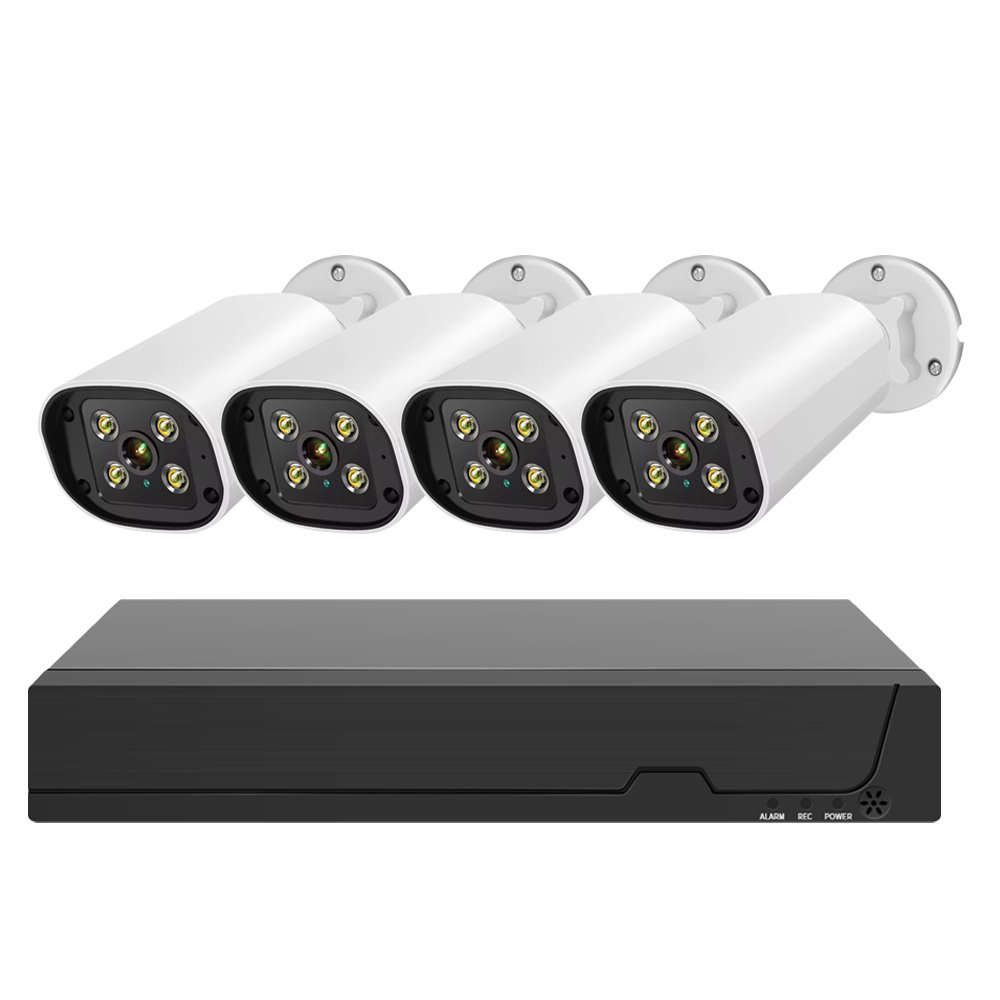 Network Surveillance System 4K Full HD 4 Channel 4MP IP Camera NVR System Night Version Home Camera Security System