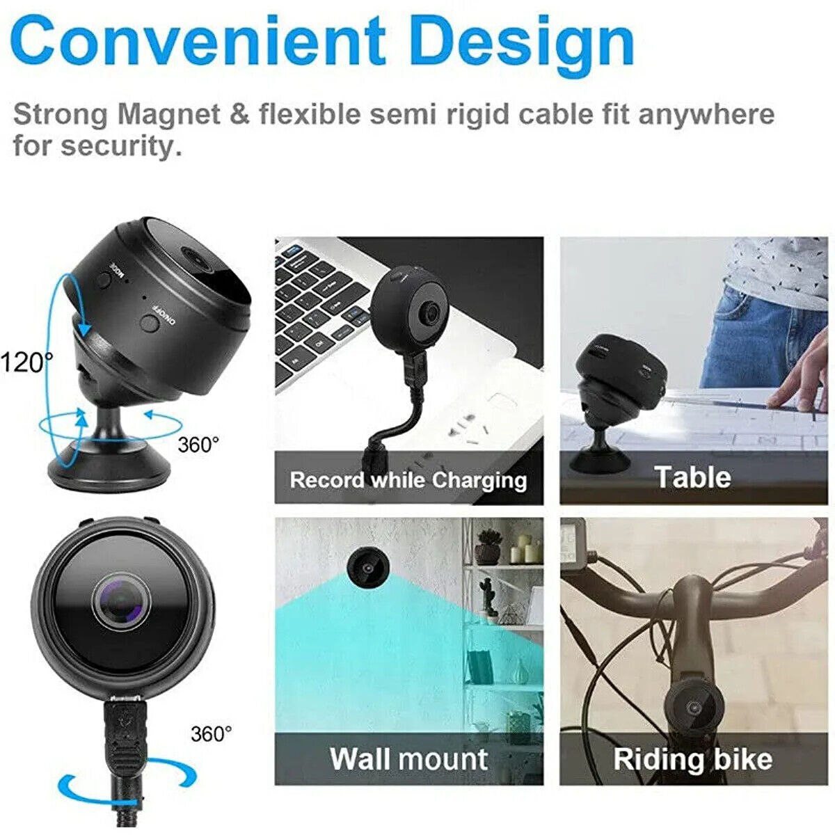 A9 Mini Camera Wireless Wifi IP Home Security 1080P HD Night Vision DVR
