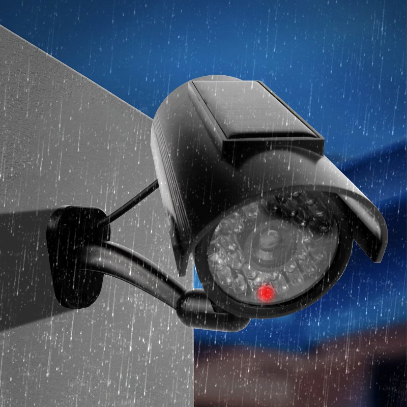 Night Surveillance System Flashing Red Light Dummy Realistic Look Recording LEDs Dummy Security Camera System CCTV