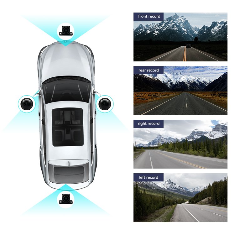 Wemaer OEM Exclusive Surveillance 360 Degree Wide Angle Bird View Car Panorama Images Camera System For Porsche Macan Cayenne
