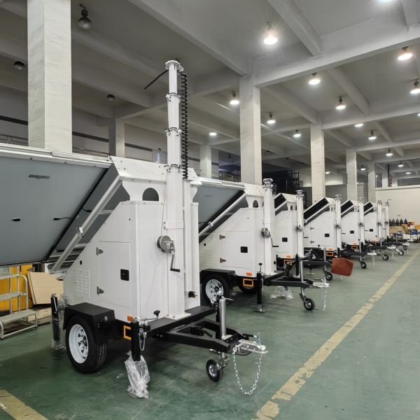 Factory customized Surveillance solar trailer for 5g security camera