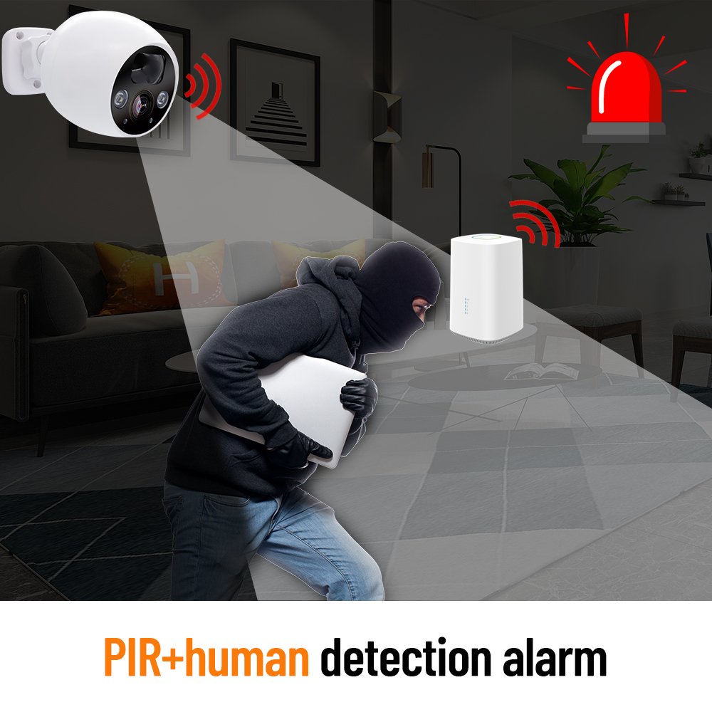 WESECUU cameras de seguridad home security PIR Battery camera system kits set baby monitor wifi network cctv wireless camera kit
