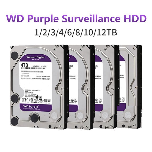 for WD Purple 8TB 10TB Surveillance HDD Harddisk 4TB 6TB SATA III Hard Drives For Security System Video Recorder DVR NVR CCTV