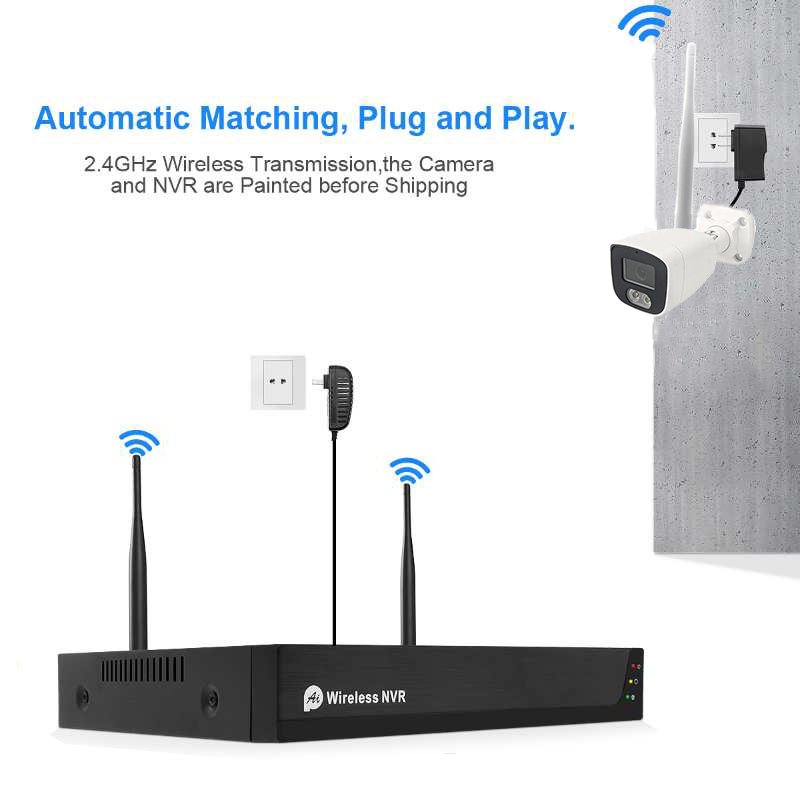Outdoor 3MP XMEYE 4CH 8CH Wireless CCTV Camera System NVR Kit CCTV WiFi Camera Surveillance