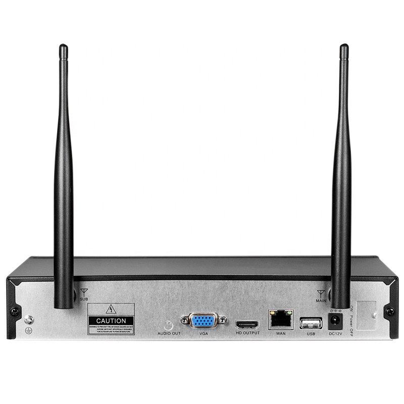 2mp 1080P 4CH WIFI Wireless Waterproof CCTV Security Surveillance System Camera NVR Kit Set