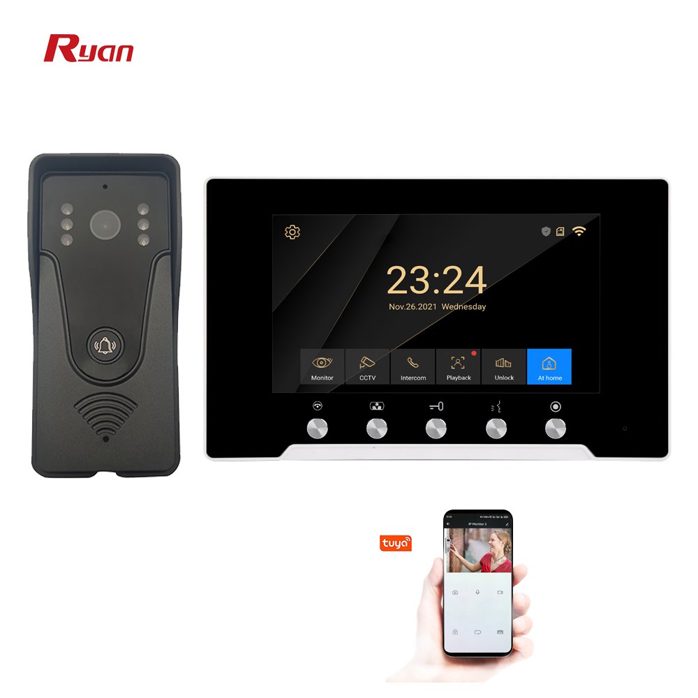 Factory Price Hot Sale 1080P WIFI Video Door Phone 7 Inch Intercom Motion Detection Video Record Video Door Entry Touch Screen