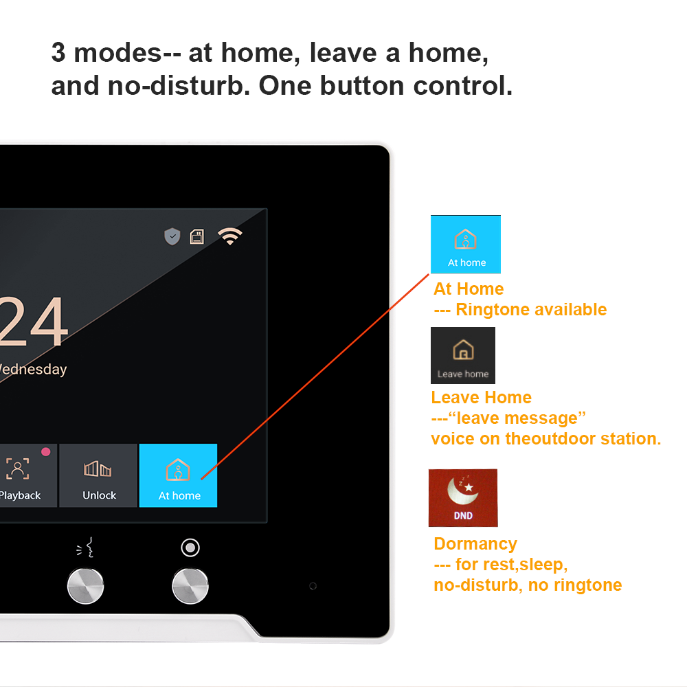Factory Price Hot Sale 1080P WIFI Video Door Phone 7 Inch Intercom Motion Detection Video Record Video Door Entry Touch Screen