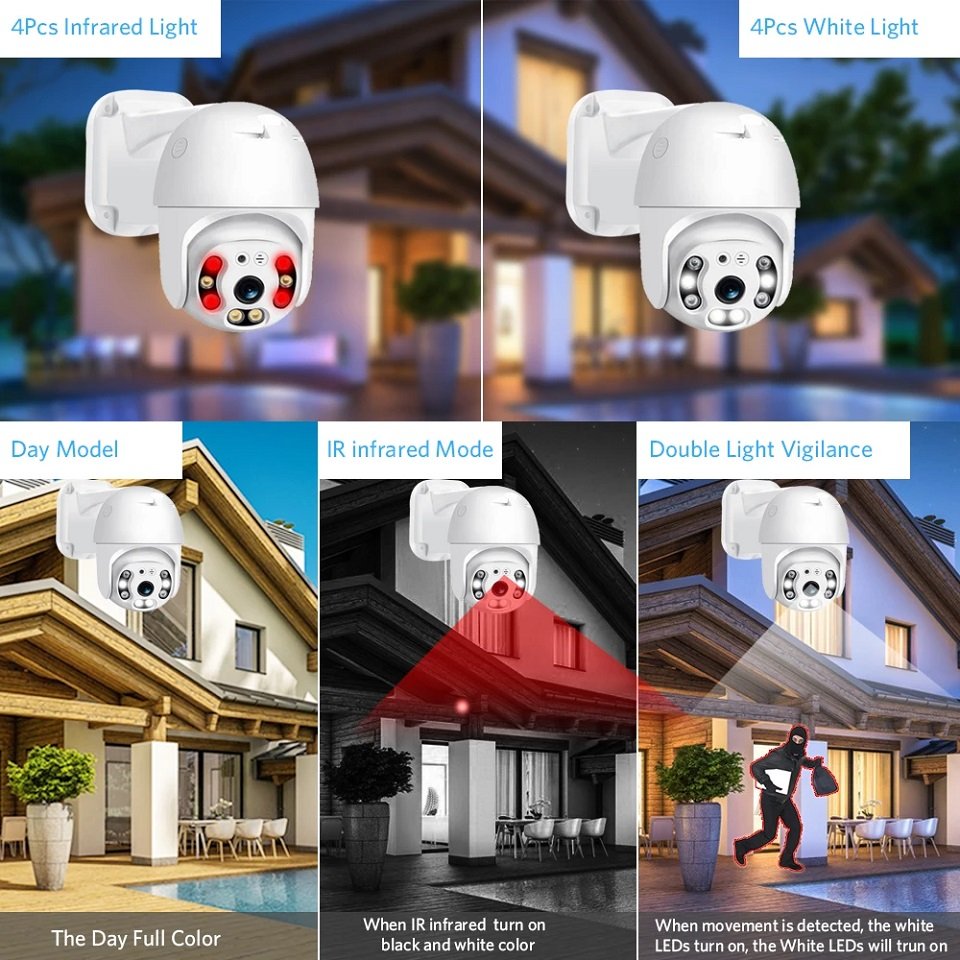 24-7 Recording Audio 8MP Color Dome 32CH PTZ PoE NVR Kit Outdoor Video Surveillance IP CCTV Network 4K Security Camera System