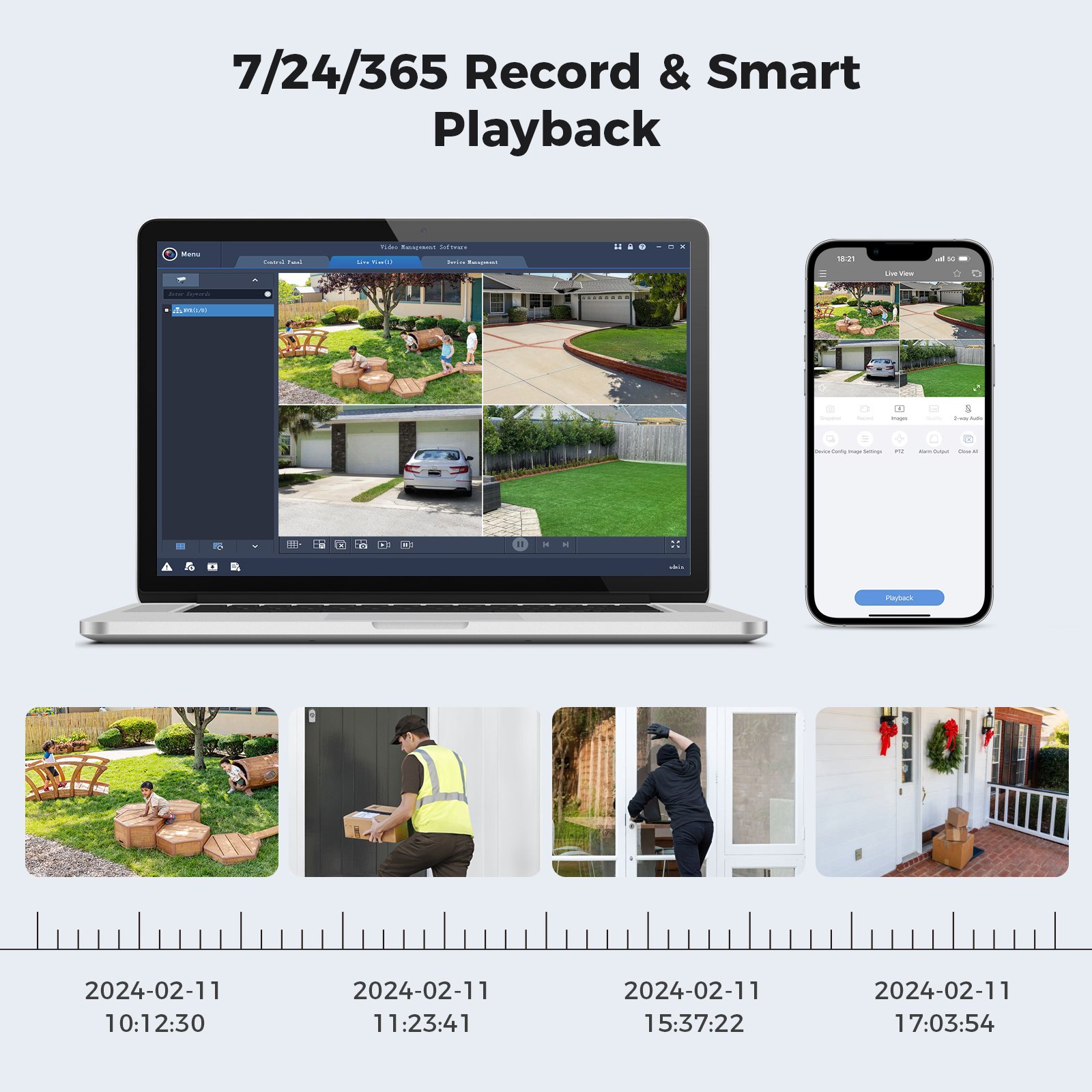 Cost effective 5MP Outdoor 8 Channel POE NVR CCTV Kit Guard Viewer IP Video Surveillance Security Camera System