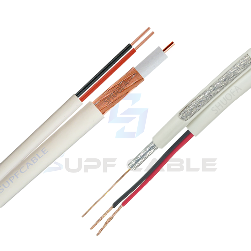 OEM CCTV cable rg59 with power 2DC coaxial cable siamese CCA CCTV Camera cable RG59 Coaxial Video Power Combo