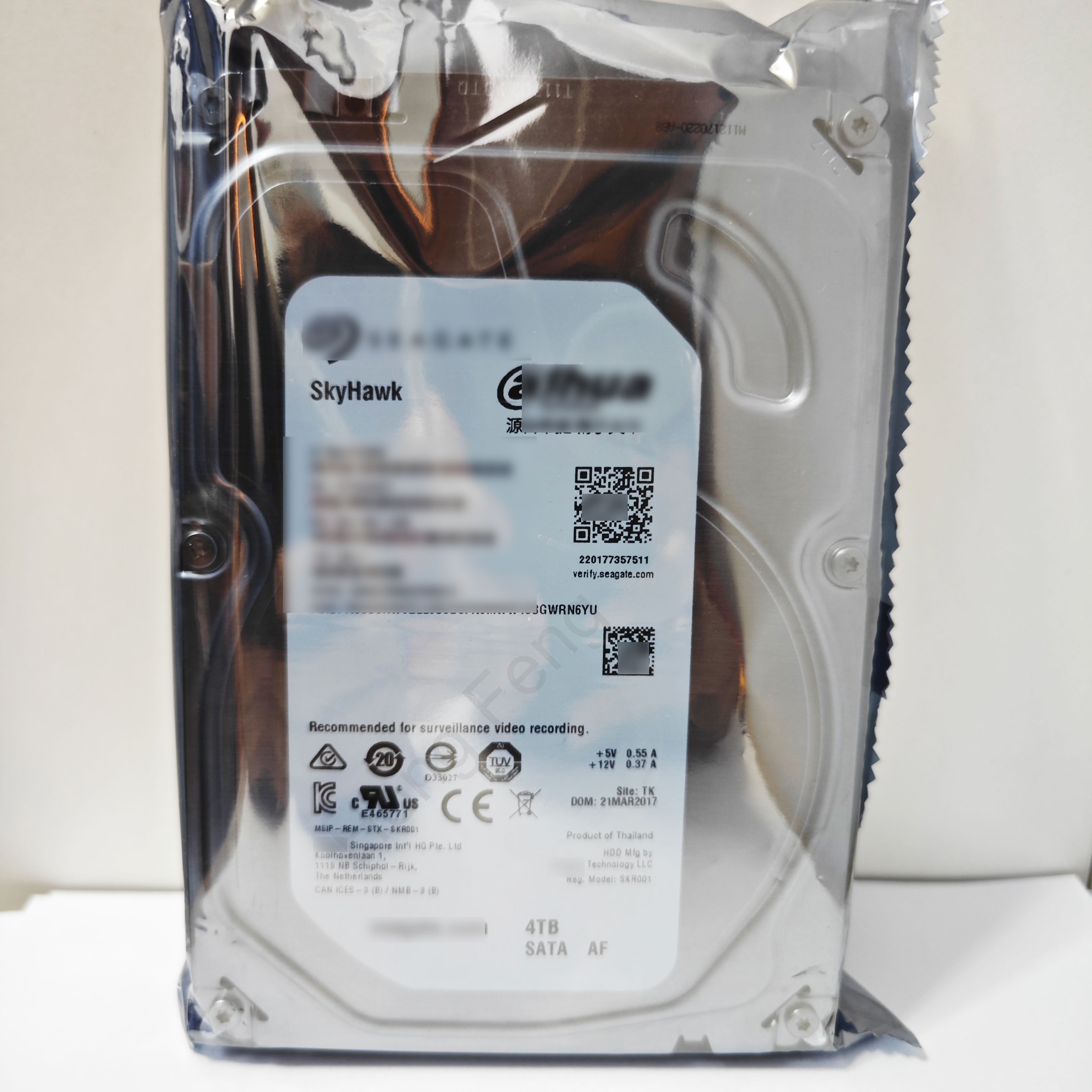 4TB HDD 3.5" Original used hard disk drive Surveillance Class HDD special for security CCTV DVR NVR in stock