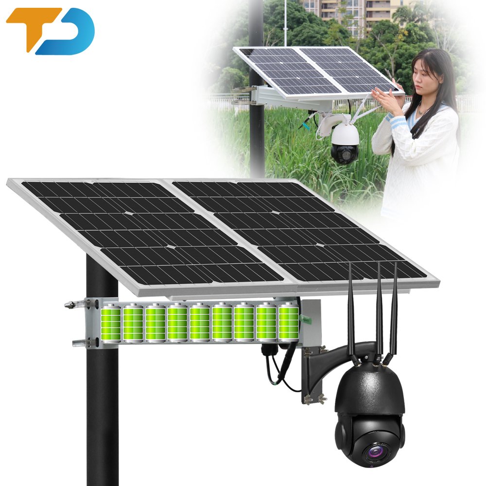 TecDeft Ip Camera Outdoor 5MP8MP Solar Surveillance Axis Network Camera Wifi 4g 1080P Panel Power Solar Wireless Camera
