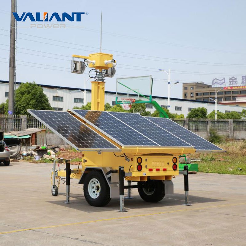 Surveillance system CCTV Camera Tower Solar Trailer
