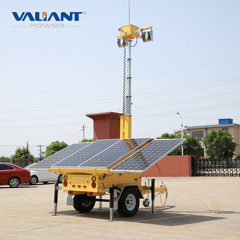 Surveillance system CCTV Camera Tower Solar Trailer