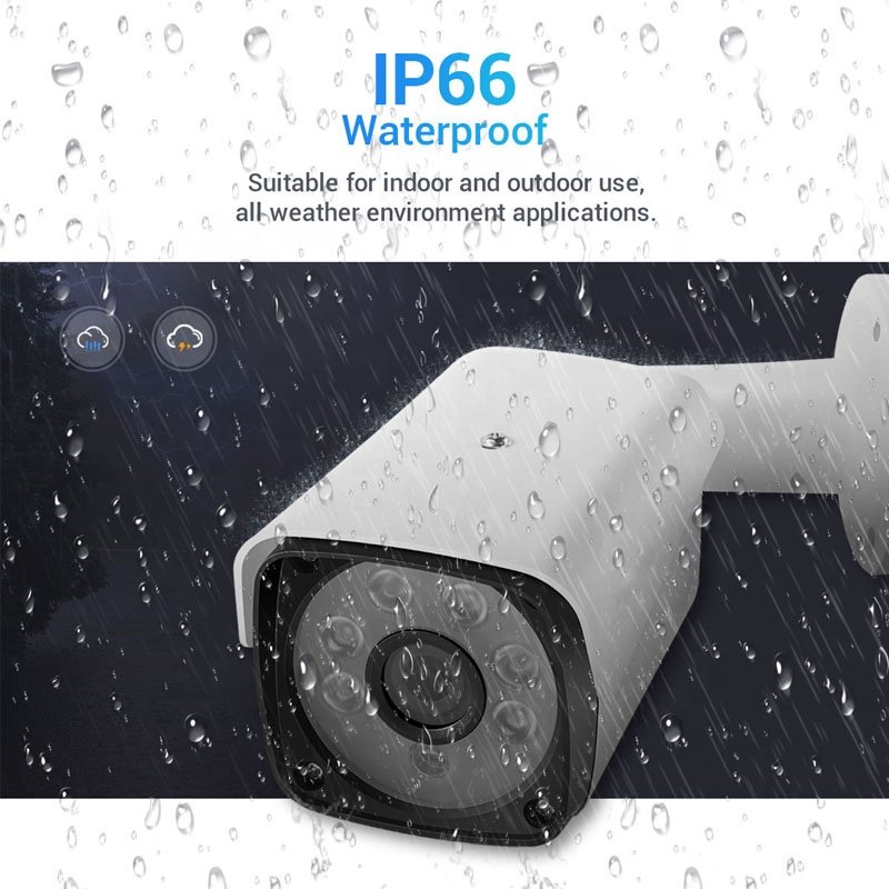 Professional H.265 4CH 2MP IP POE NVR Kit CCTV Security Video Surveillance System for outdoor