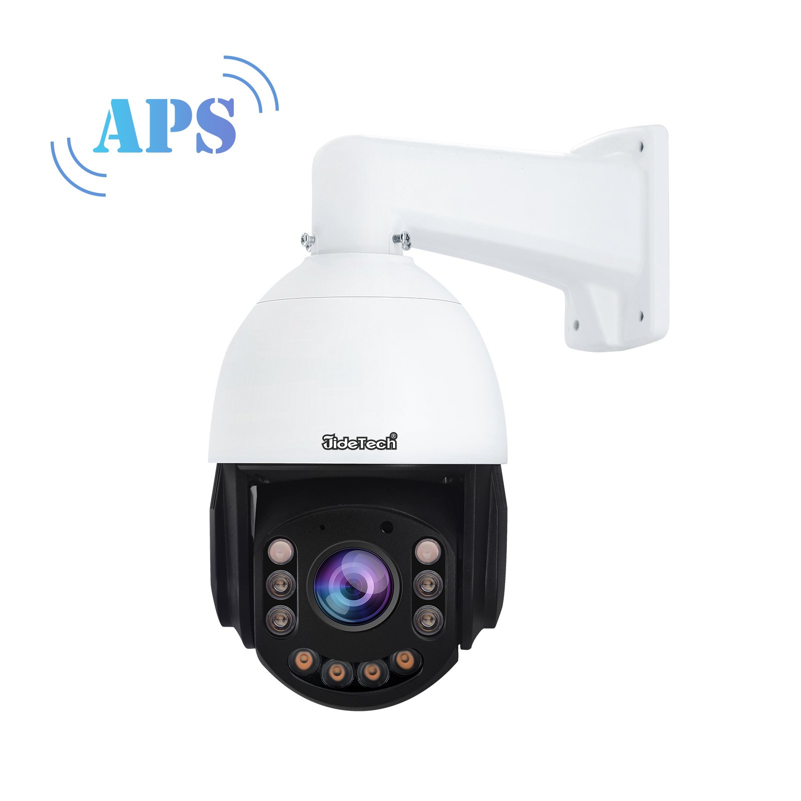 JideTech 8MP 20X 4K auto tracking Vehicle detection color night vision IP Outdoor CCTV PTZ security PoE Camera