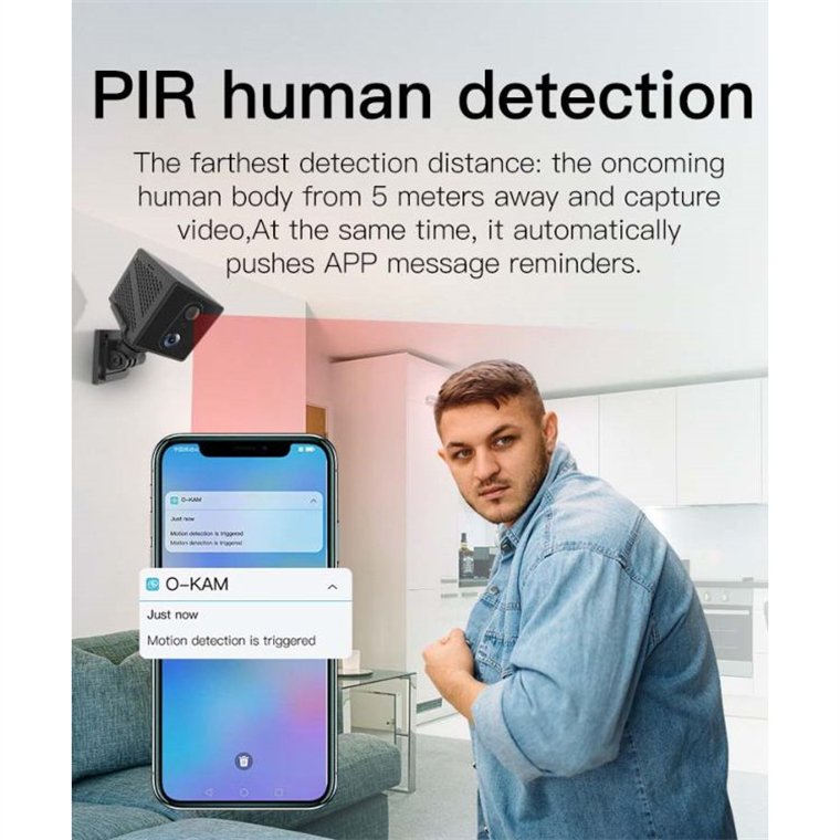 Rscamtom 3MP Mini Camera for Baby Monitoring 4G SIM Card Mini Camera for Home Security
