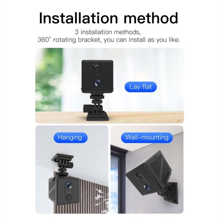 Rscamtom 3MP Mini Camera for Baby Monitoring 4G SIM Card Mini Camera for Home Security