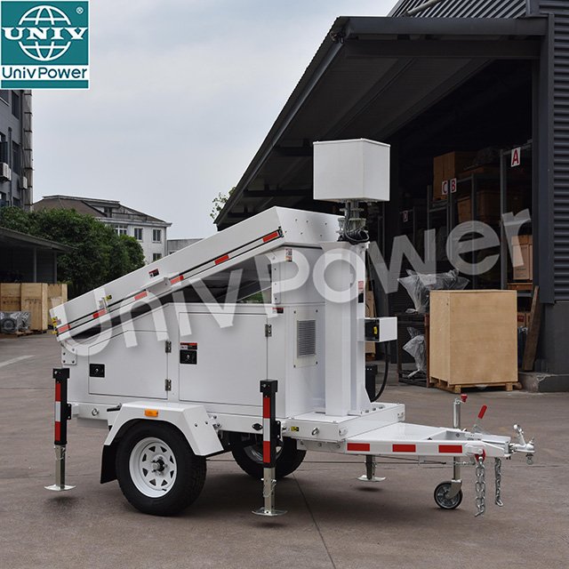 Rapid deployment solar trailer mobile type cctv solar trailer with good quality