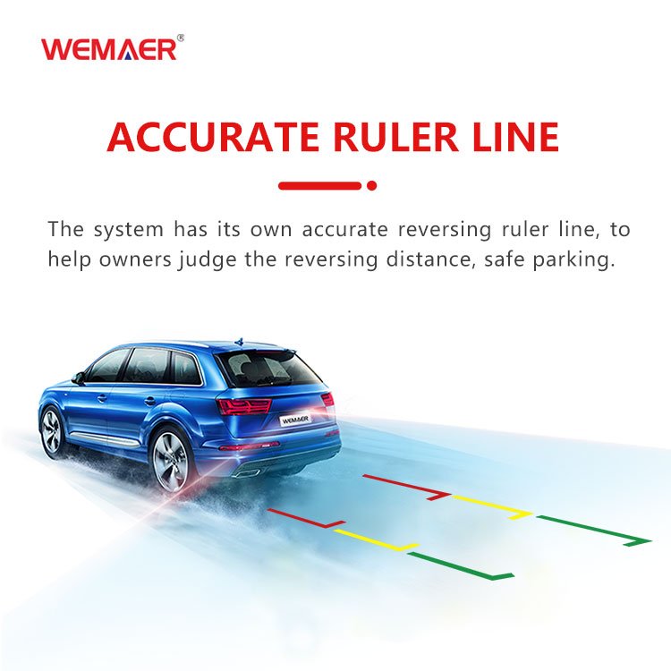 Wemaer AHD 720P Car Rear View Camera 360 Degrees Bird View 2D Panoramic Camera System With Driving Recorder