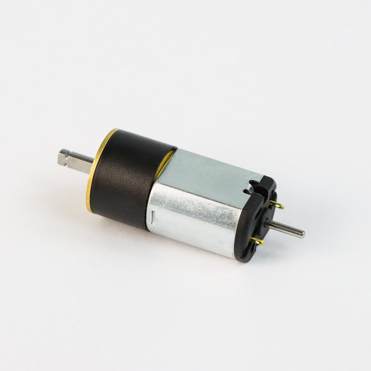 15.5mm 3v 6v 12v small geared mini electric dc motor option with dual shaft connector wire and encoder