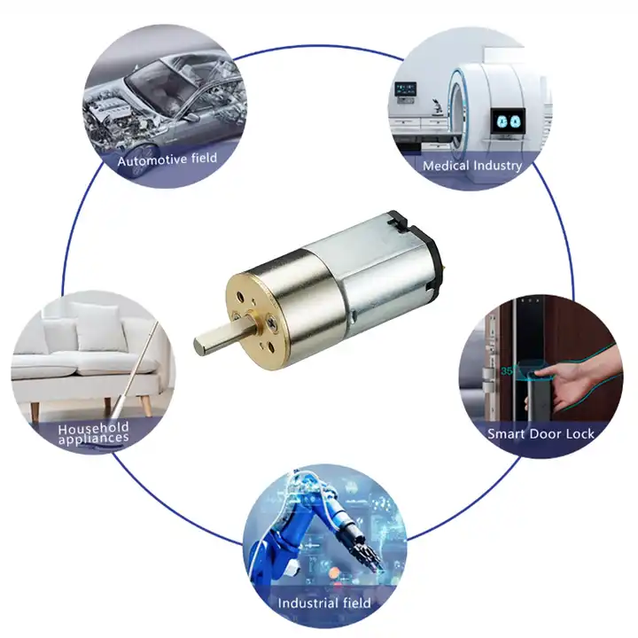 15.5mm 3v 6v 12v small geared mini electric dc motor option with dual shaft connector wire and encoder