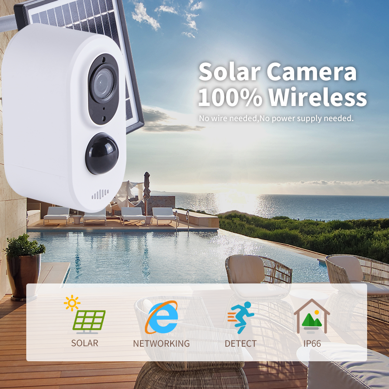 Smart camera HD 1080P wireless monitor Solar wifi Battery Camera USB Rechargeable Tuya APP Microphone Network Cameras
