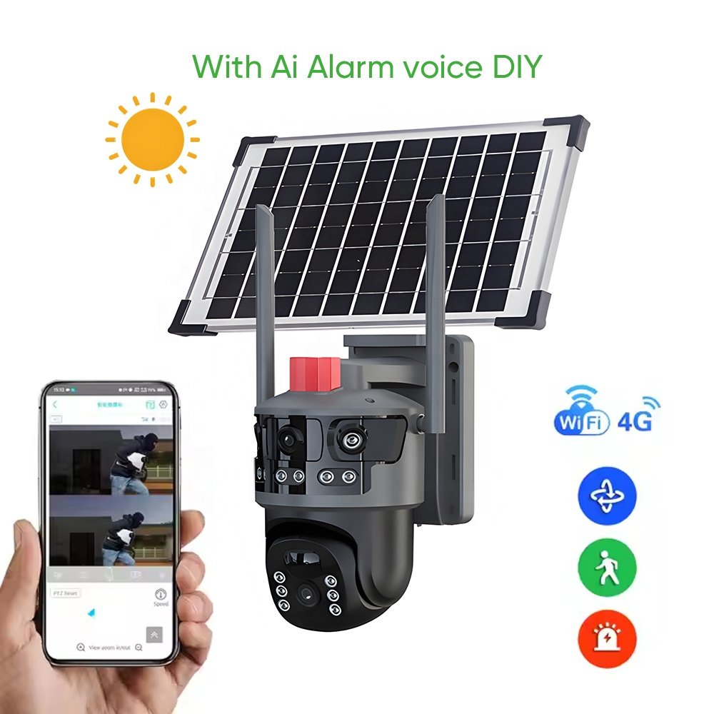 Surveillance 4G Smart CCTV Camera 600 W Wireless Indoor Solar Power Nvr Kit