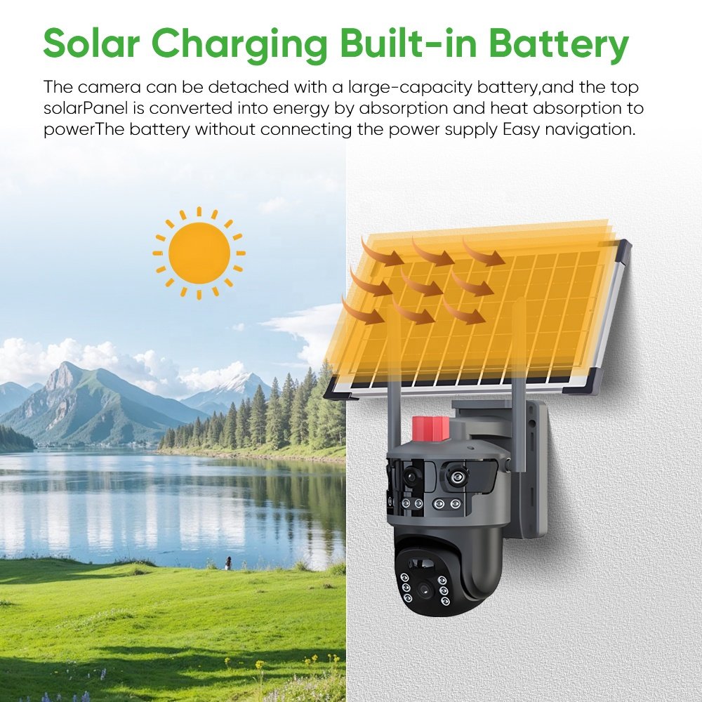 Surveillance 4G Smart CCTV Camera 600 W Wireless Indoor Solar Power Nvr Kit