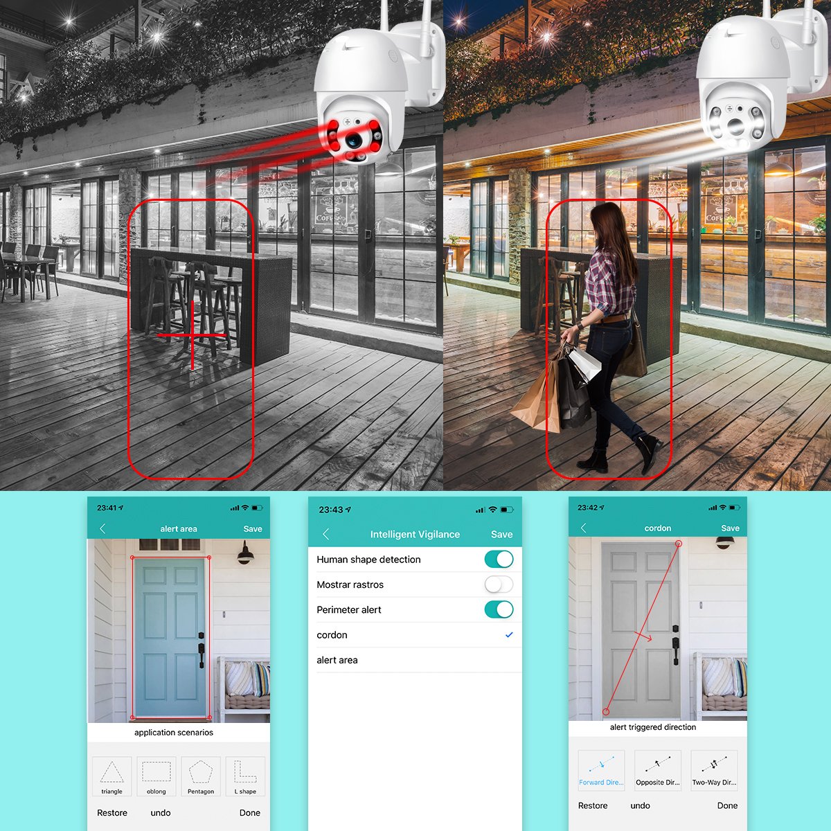 Icsee 8CH 4mp 5MP Wireless PTZ wifi camera kit cameraTwo Way Audio wi-fi Security Systems Surveillance PTZ cctv camera kit
