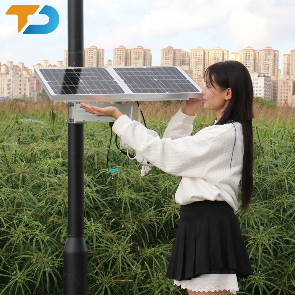 Tecdeft 1080P Tuya App Network Video Recorder Surveillance Wireless NVR Kit H 265 Wifi Camera Kit Solar Camera Outdoor H.265
