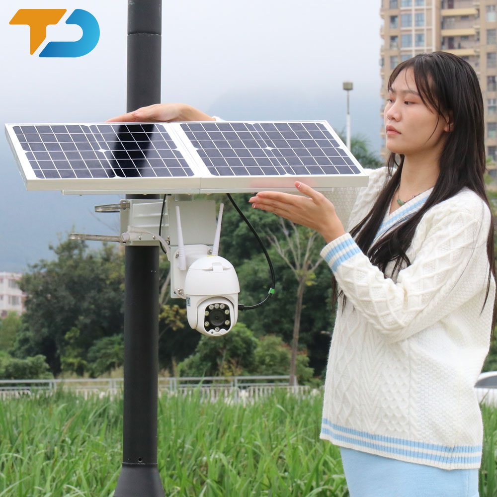 Tecdeft 1080P Tuya App Network Video Recorder Surveillance Wireless NVR Kit H 265 Wifi Camera Kit Solar Camera Outdoor H.265