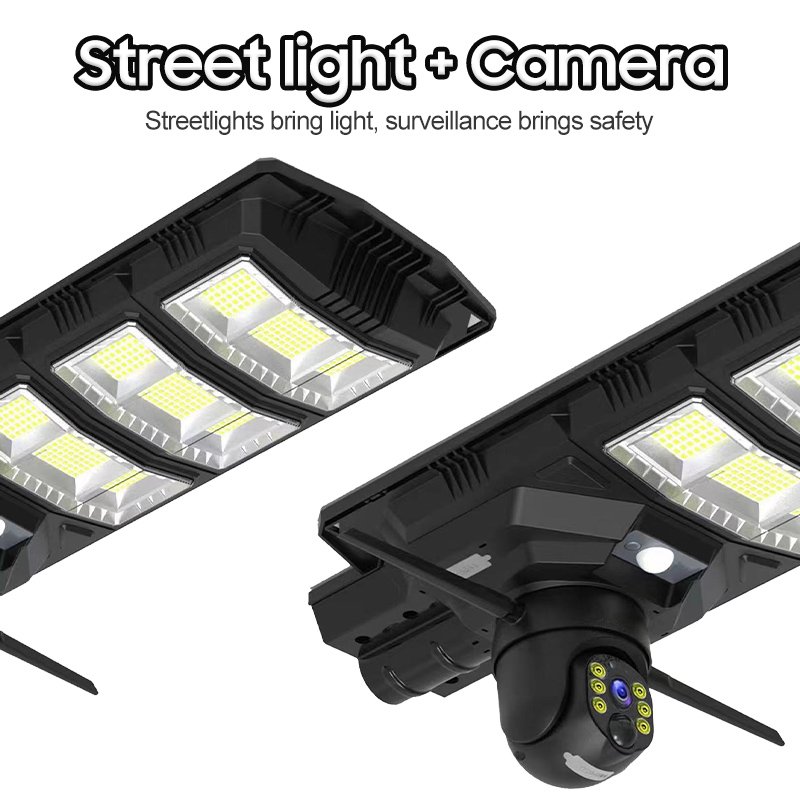 LEVOFAST Factory New 18000 mAh Solar Battery 4MP 3MP 300w Street Road LED Light IP66 4G Sim card camera with 24W Solar Panel