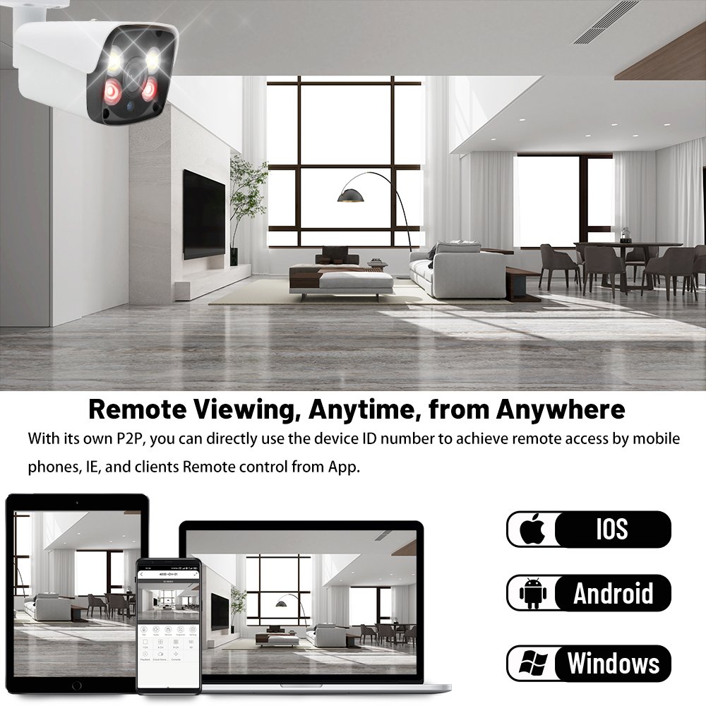 WESECUU H.265 5MP 4CH 4K POE AI Alarm Face CCTV Security System Camera Outdoor And Indoor Home POE IP Surveillance Cameras Kit